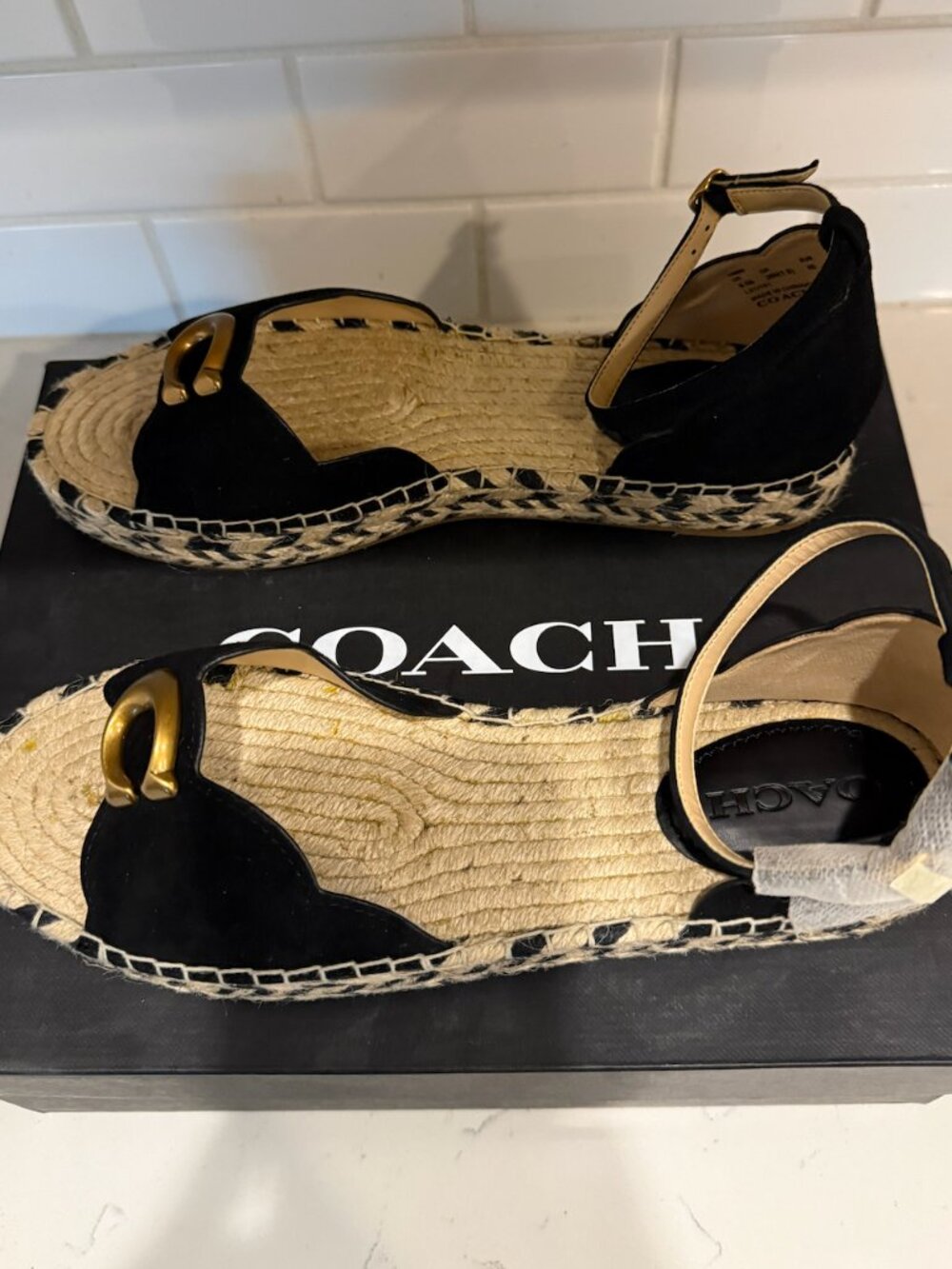 NIB Coach Dillon Suede Espadrilles Size 9.5B Never Worn - Picture 4 of 11